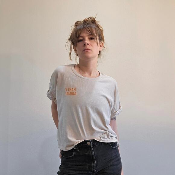 aerie Tops - Aerie Oversized Party Animal Crop Tee
